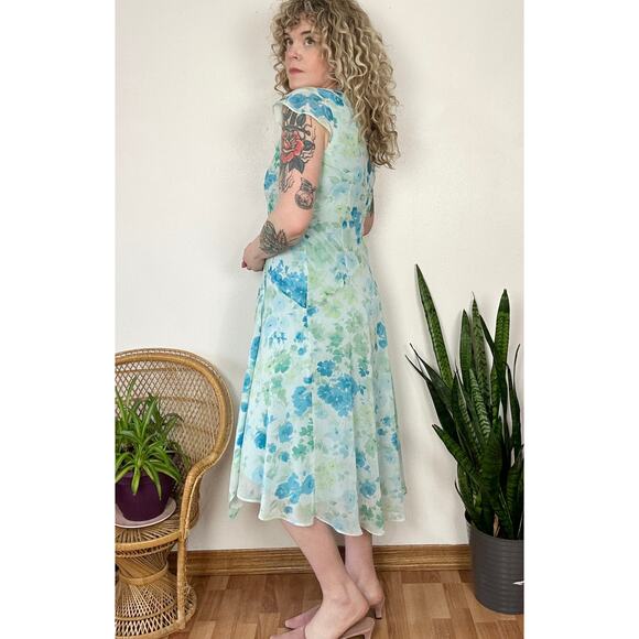 Y2K Asymmetrical Fairycore Midi Dress size 10 - Picture 3 of 15